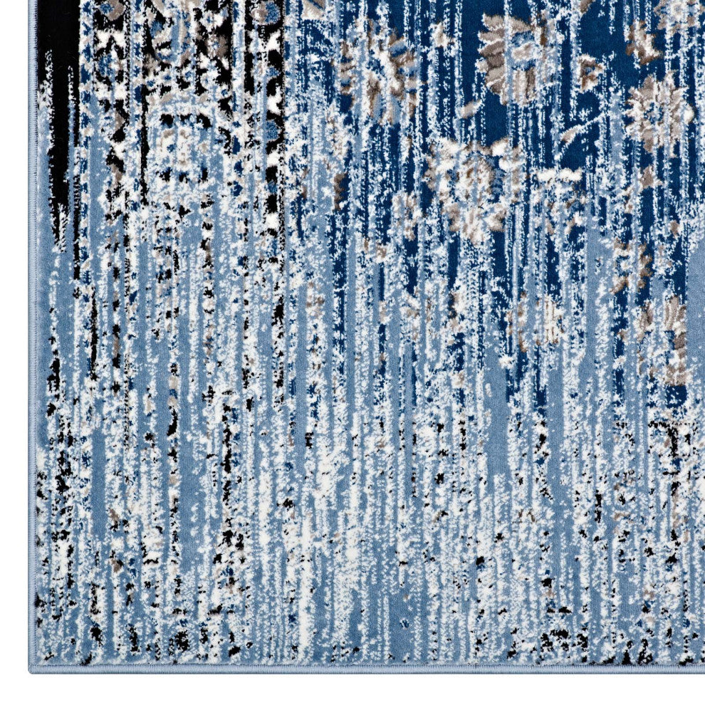 Chiara Distressed Floral Lattice Contemporary 8x10 Area Rug R-1131A-810
