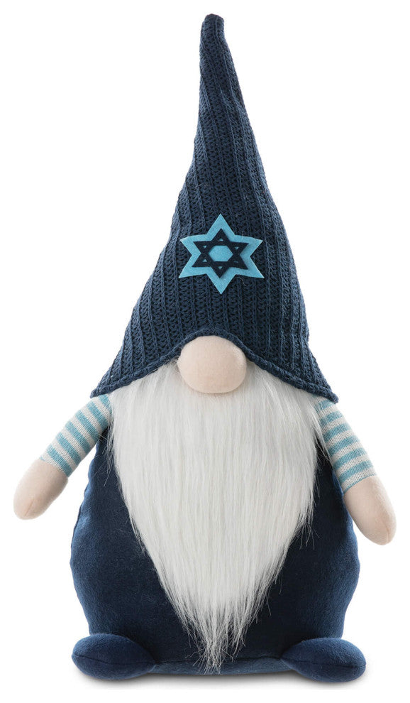 25.5"H Fabric Hanukkah Gnome Standing Decor