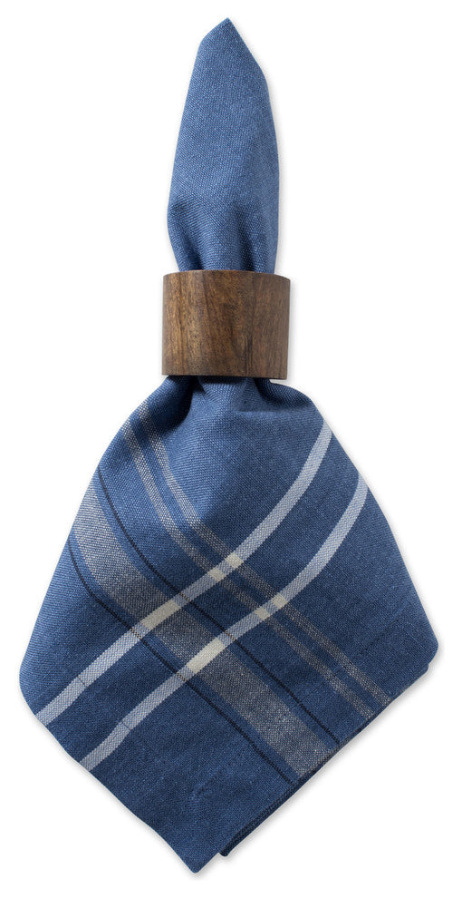 DII Blue Chambray French Stripe Napkin, Set of 6