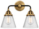 Small Cone Bath Vanity Light, Black Antique Brass, Seedy, Seedy