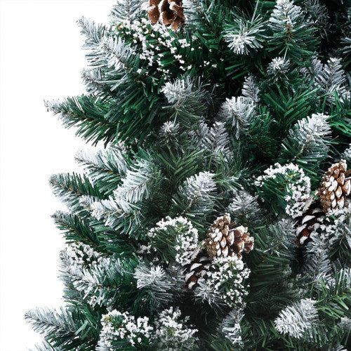 vidaXL Artificial Pre-lit Christmas Tree with Ball Set and Pinecones Xmas Tree
