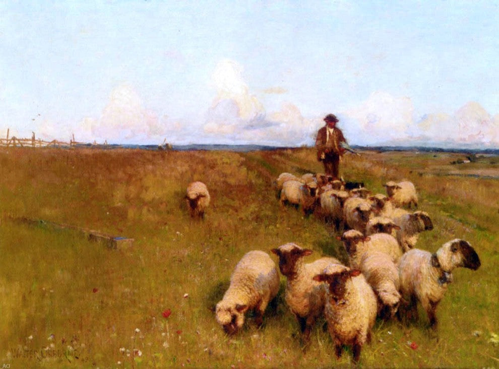 Walter Frederick Osborne Across The Downs, 21"x28" Gallery Wrapped Canvas