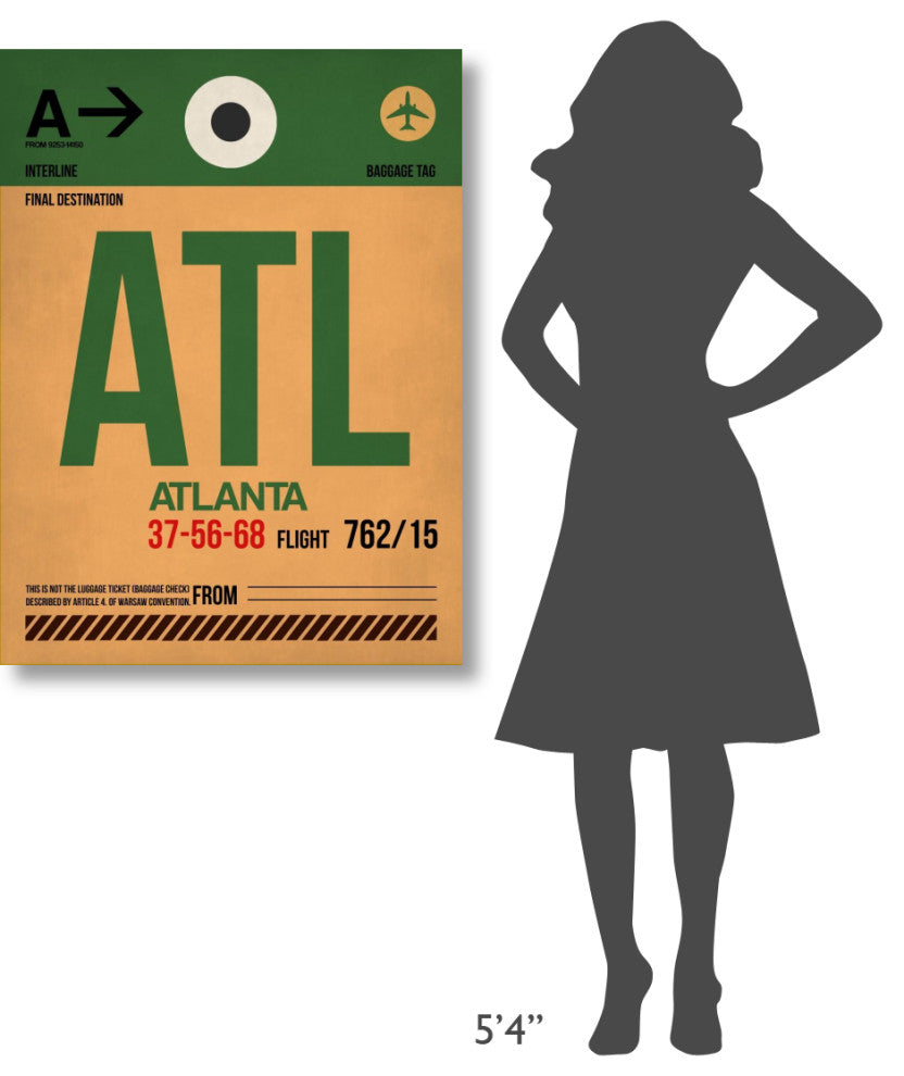 "ATL Atlanta Luggage Tag 1" Fine Art Print