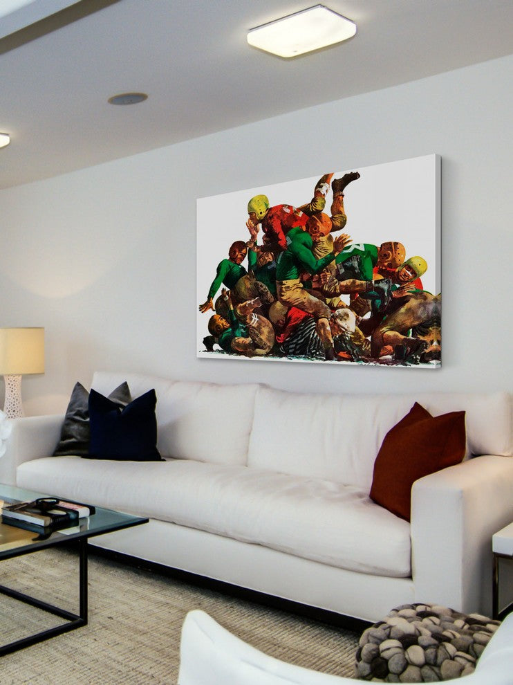 "The Girl from Columbus" Painting Print on Canvas by Fred Ludekens