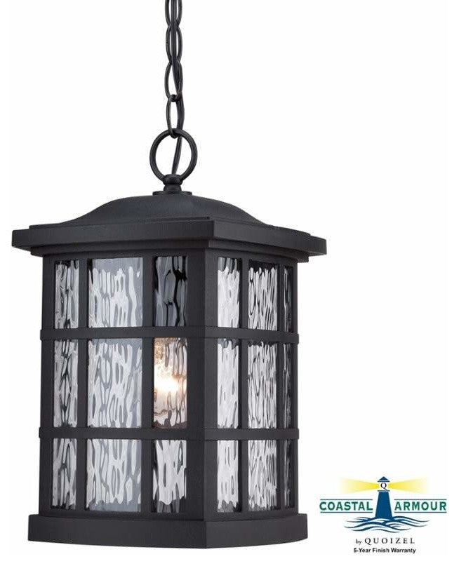 Quoizel SNN1909K One Light Outdoor Hanging Lantern Stonington Mystic Black