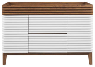 Render 48" Single Bathroom Vanity Cabinet, White Walnut