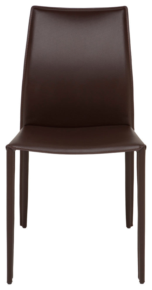 Nuevo Living Sienna Dining Chair, Brown Leather