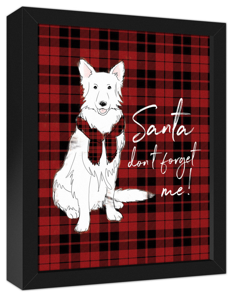 Santa Don't Forget Me 11x14 Black Framed Canvas