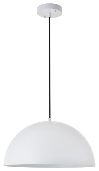 White Finish 1-Light Pendant