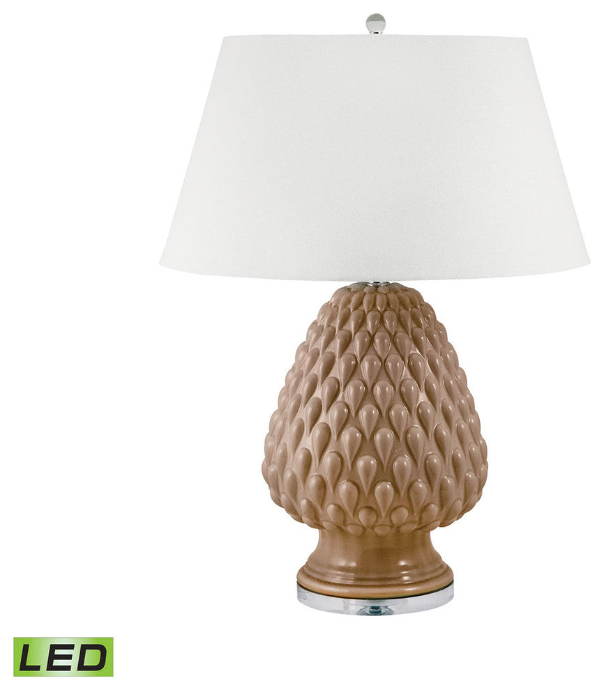 Raindrop Ceramic LED Table Lamp, Cream
