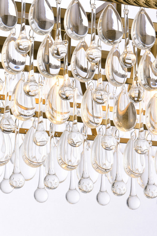 Nasir 40" Rectangle Pendant, Brass