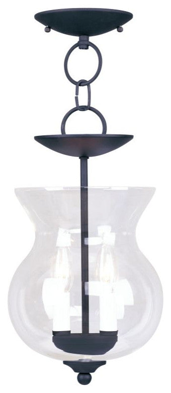 Livex Heritage 2 Light 8" Lantern, Black