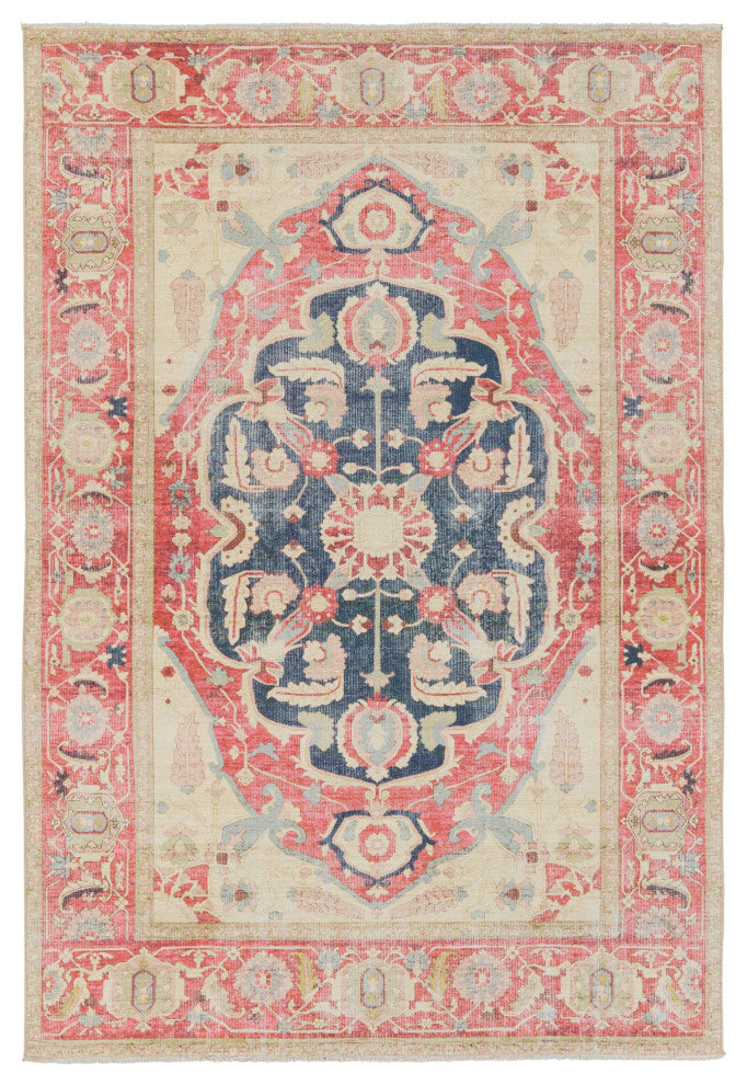 Jaipur Living Kadi Medallion Red/ Blue Area Rug 6'X9'