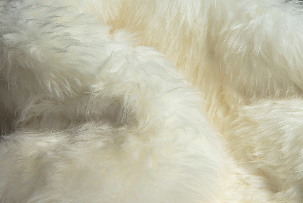 4' X 6' Natural Flokati Genuine Sheepskin Area Rug