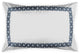 Blue Medallion Border King Brushed Poly Sham