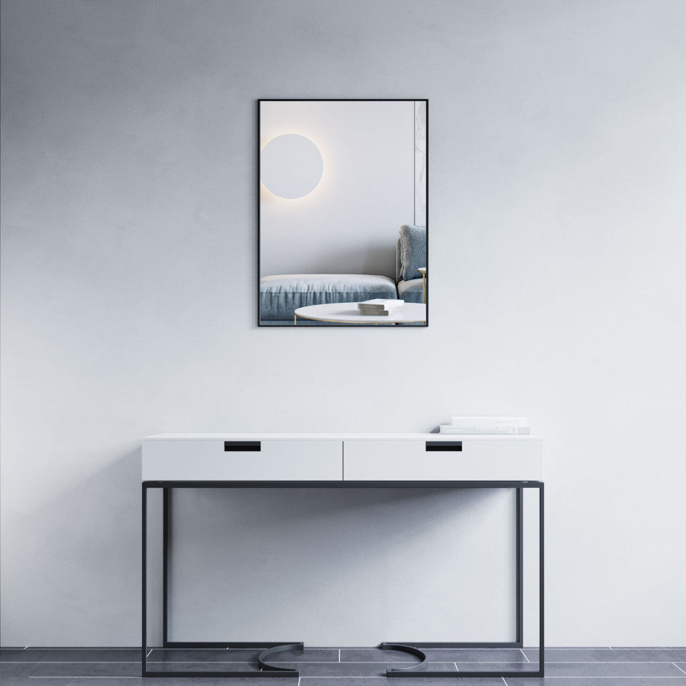 Mattox Mirror, Black, 24"w X 32"h X 1"d