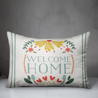 Folk Welcome Home 14x20 Spun Poly Pillow