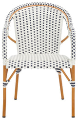 Safavieh Outdoor California Armchair, White/Navy