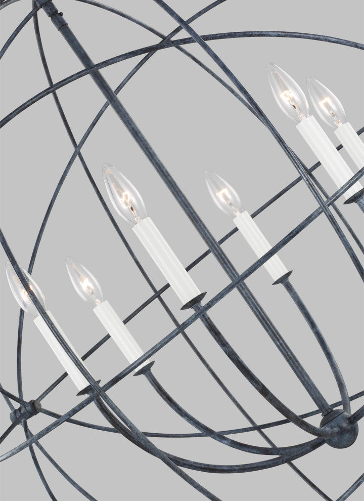 Bayberry Large Pendant, Weathered Galvanized