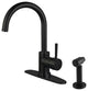 LS8570DLBS Concord Single-Handle Kitchen Faucet With Brass Sprayer, Matte Black
