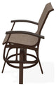 Belle Isle Sling Balcony Height Outdoor Swivel Chair, Augustine Fennel/Kona