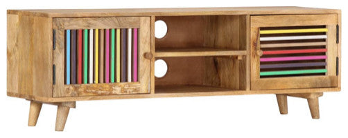 vidaXL TV Stand TV Unit Sideboard TV Console Media Cabinet Solid Mango Wood