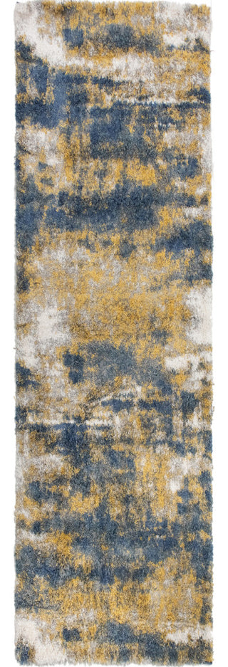 Noori Rug Shag Madison Blue/Gold Runner