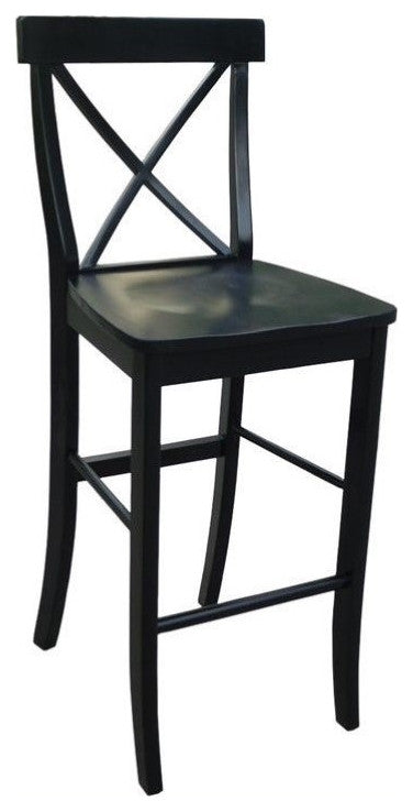 International Concepts X-back 30" Stool in Black