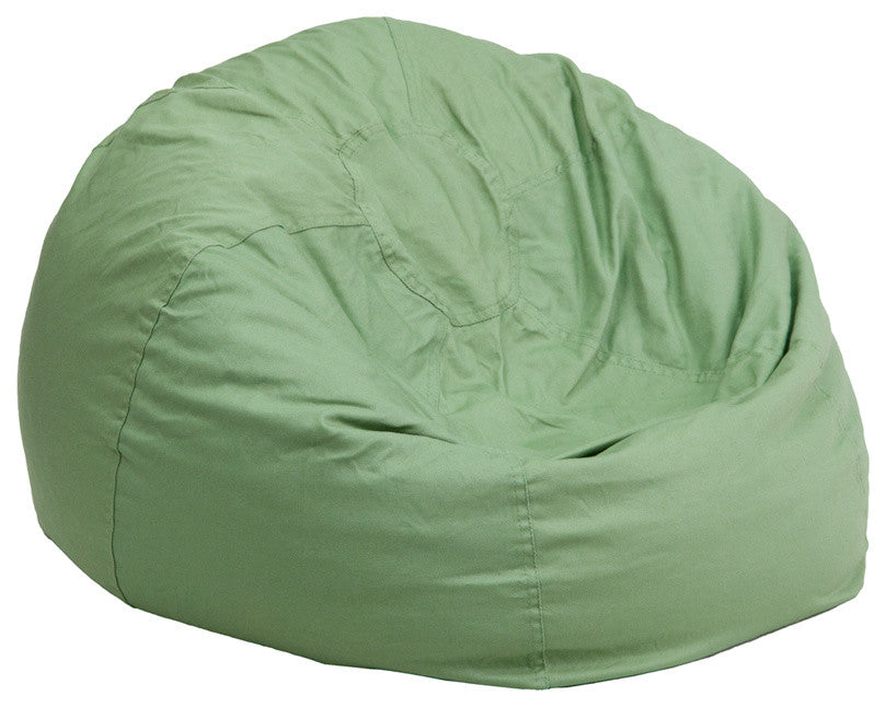 Oversized Solid Green Bean Bag Chair