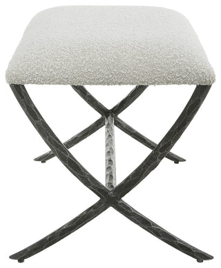 Uttermost Brisby Gray Fabric Small Bench