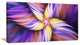 Purple Yellow Rotating Flower, Floral Canvas Art Print, 32"x16"