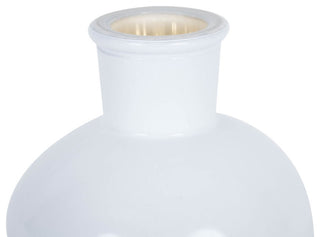 Vickerman Lg180911 8" White Glass Bottle With Gold Base