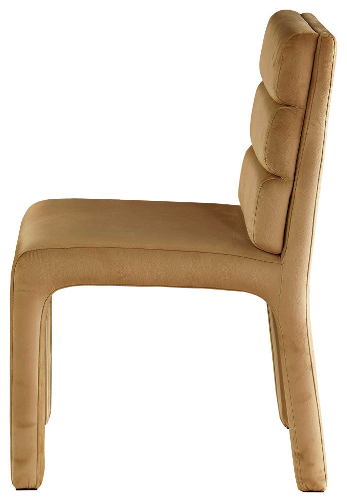 Kai Upholstered Dining Chair, Saddle, Velvet, Set of 2