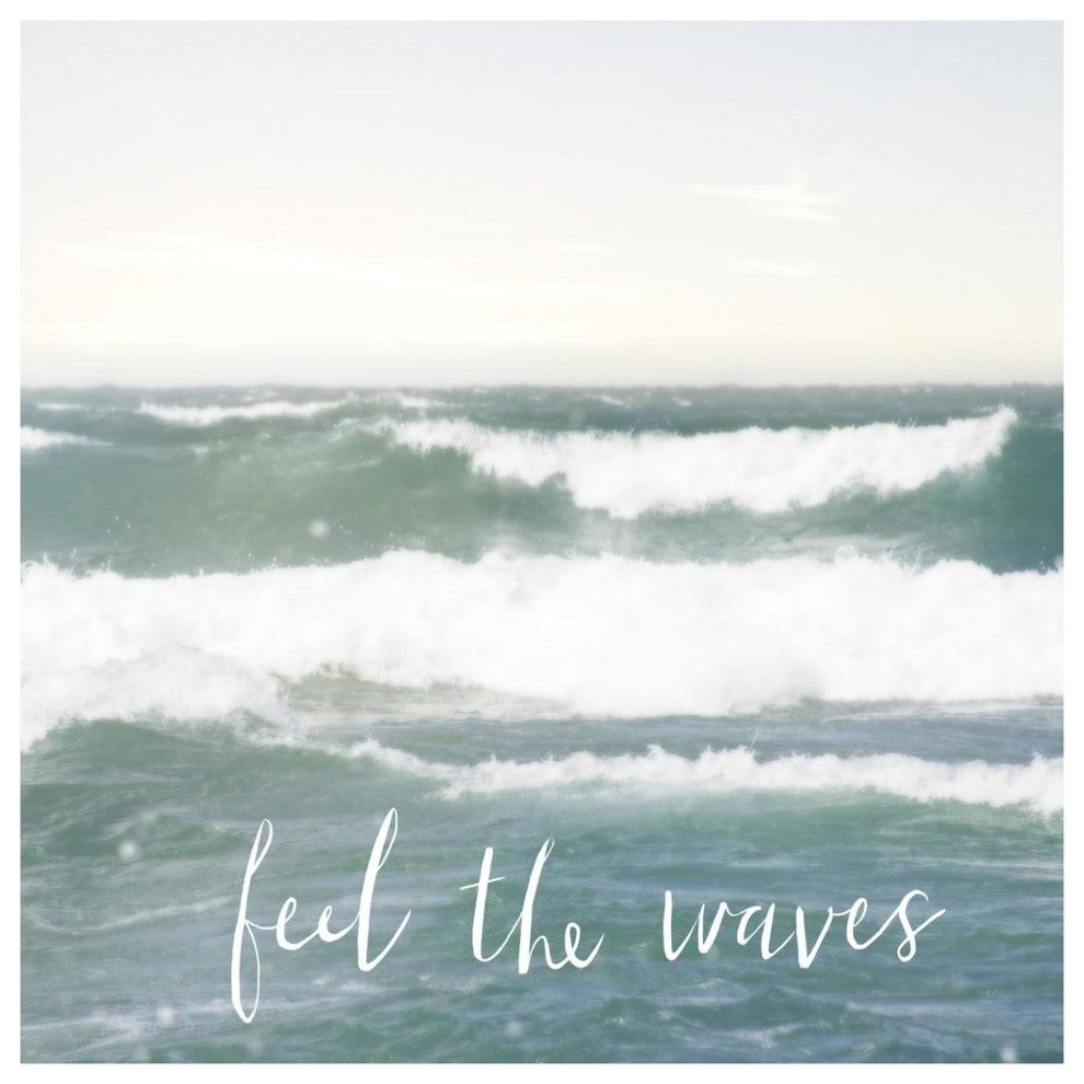 "Feel the Waves" Digital Paper Print by Laura Marshall, 38"x38"