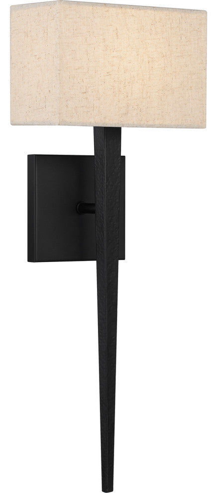 Quoizel QW16127MBK 1-Light Wall Sconce, Quoizel Wood