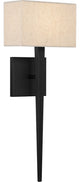 Quoizel QW16127MBK 1-Light Wall Sconce, Quoizel Wood