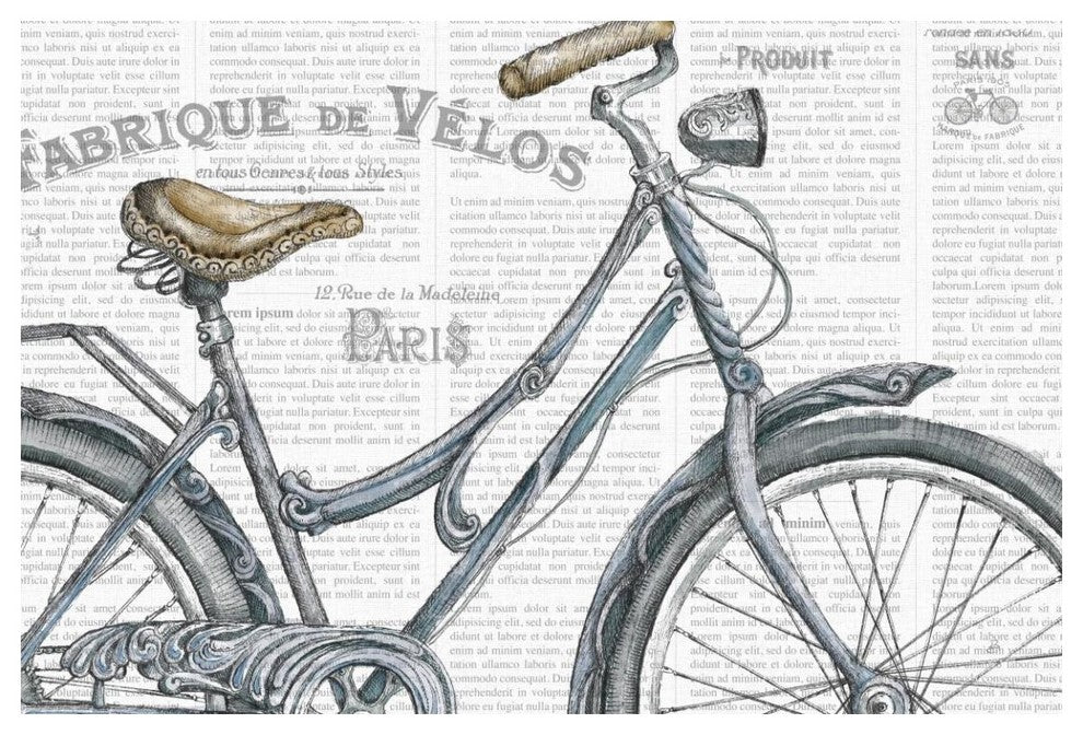 "Bicycles III" Digital Paper Print by Daphne Brissonnet, 50"x34"