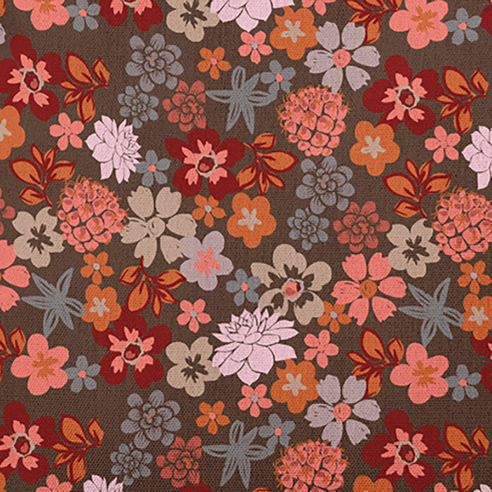 Succulent Garden Accent Pillow, Brown, 16"x16"