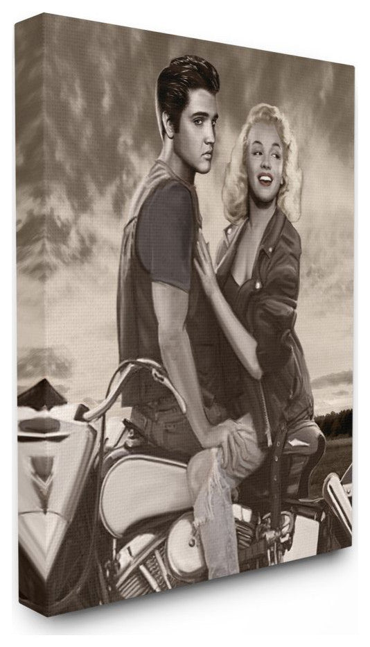 Stupell Industries Motorcycle Ride Vintage Hollywood Movie Star, 16 x 20