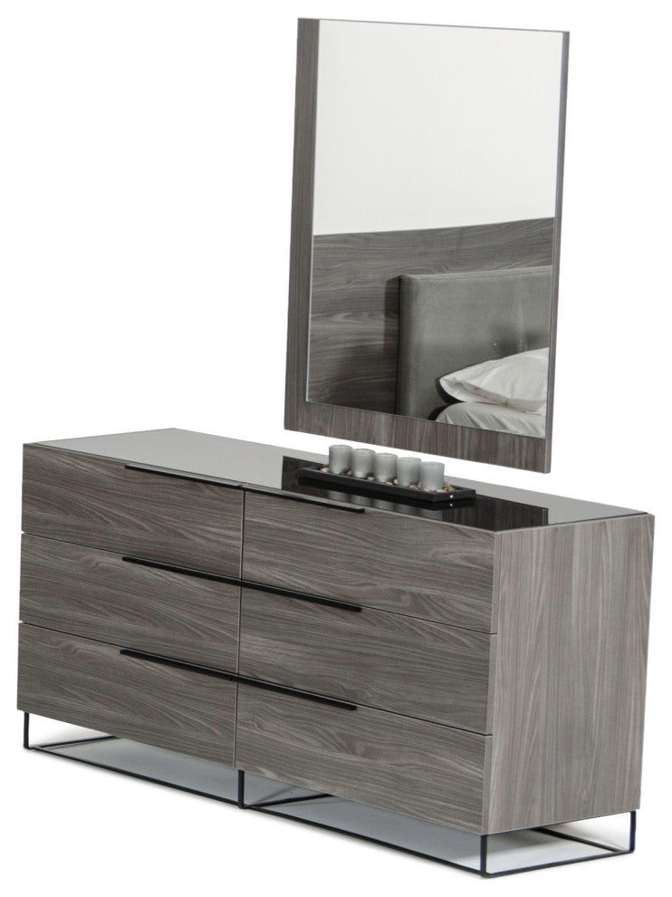 Nova Domus Enzo Italian Modern Gray Oak Mirror