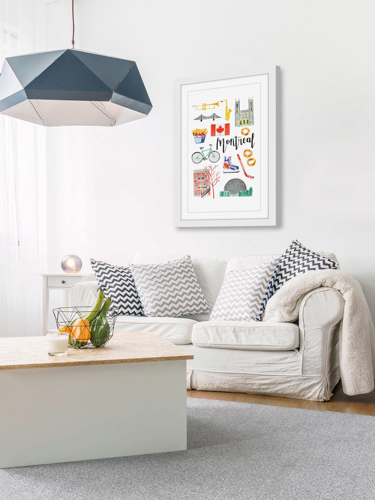 "Montreal Icons" Framed Painting Print