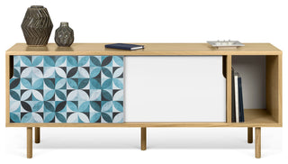 Dann Sideboard Petal Contemporary Art Design, Oak Legs