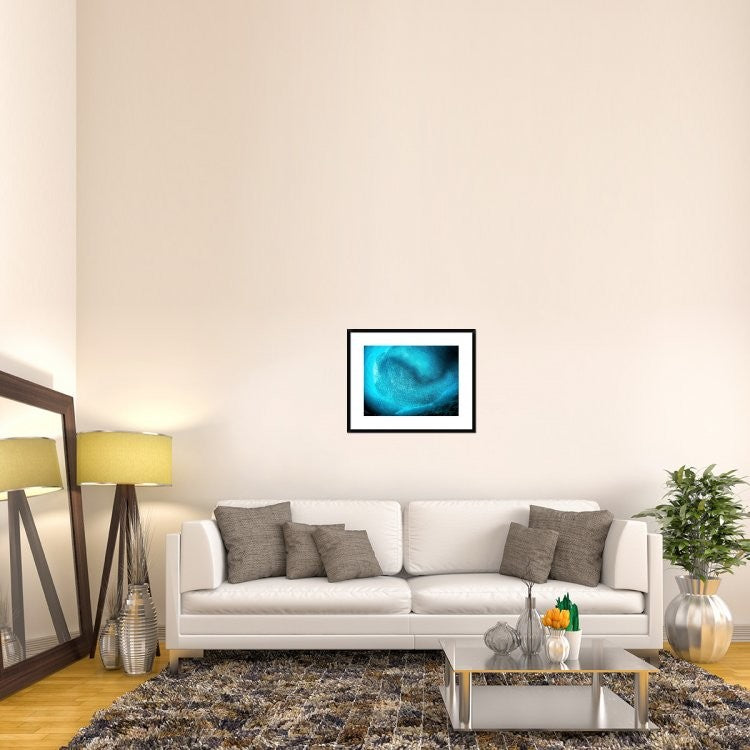 "Schooling Sardines" Framed Digital Print by Henry Jager, 30"x24"