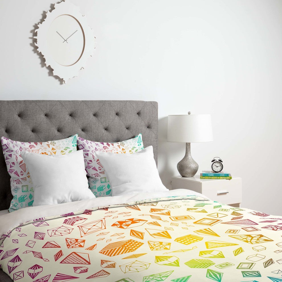 Deny Designs Iveta Abolina Colorful Crystals Duvet Cover - Lightweight