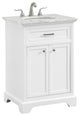 Amber Single Bathroom Vanity, Blue, White, 24"