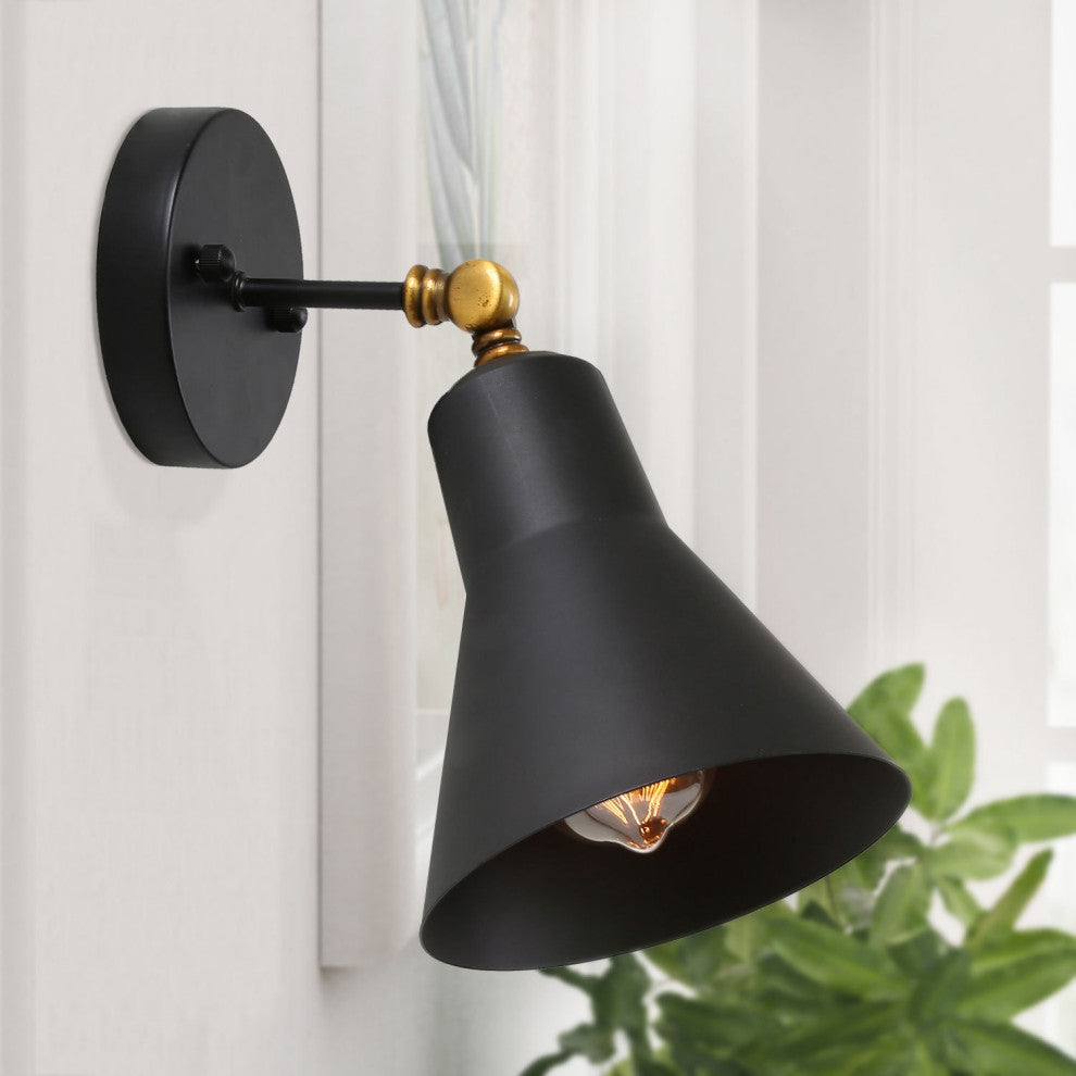 LNC Black Industrial Adjustable Wall Sconce