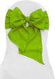 LA Linen Pack of 10 Polyester Poplin Chair Bows 8"x108", Lime