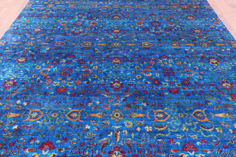 7' 11" X 10' 0" Persian Hand-Knotted Silk Rug Q5961