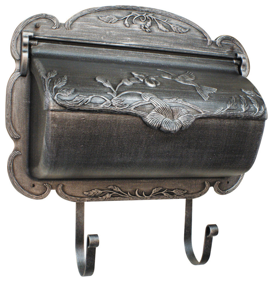 Hummingbird Horizontal Mailbox, Swedish Silver
