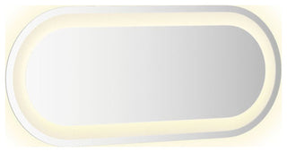 vidaXL LED Bathroom Mirror Wall Mounted Bathroom Vanity Mirror with Lights Oval
